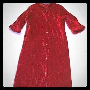 Red vintage quilted robe